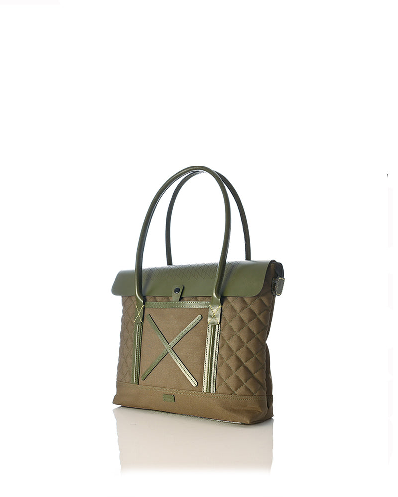 FOREST CRISS CROSS TOTE BAG