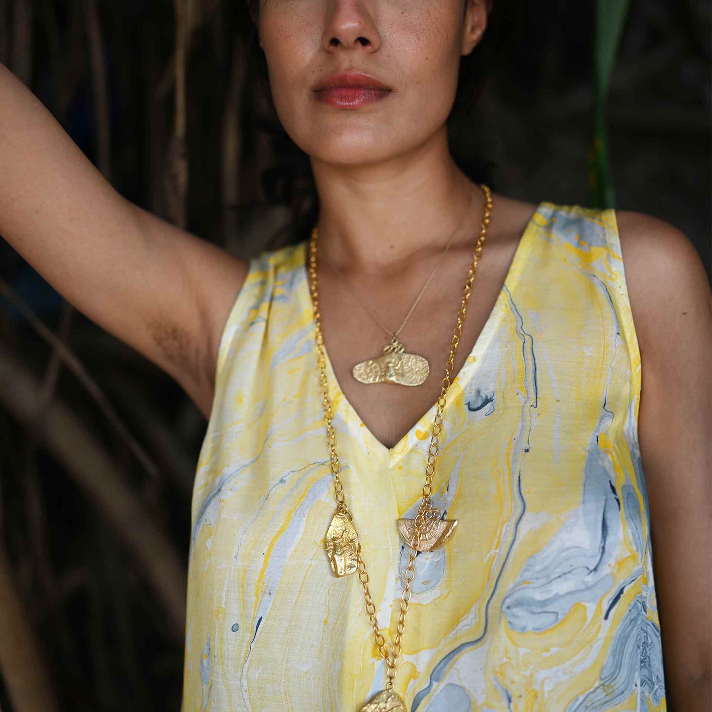 FLUID SHORT DRESS – YELLOW