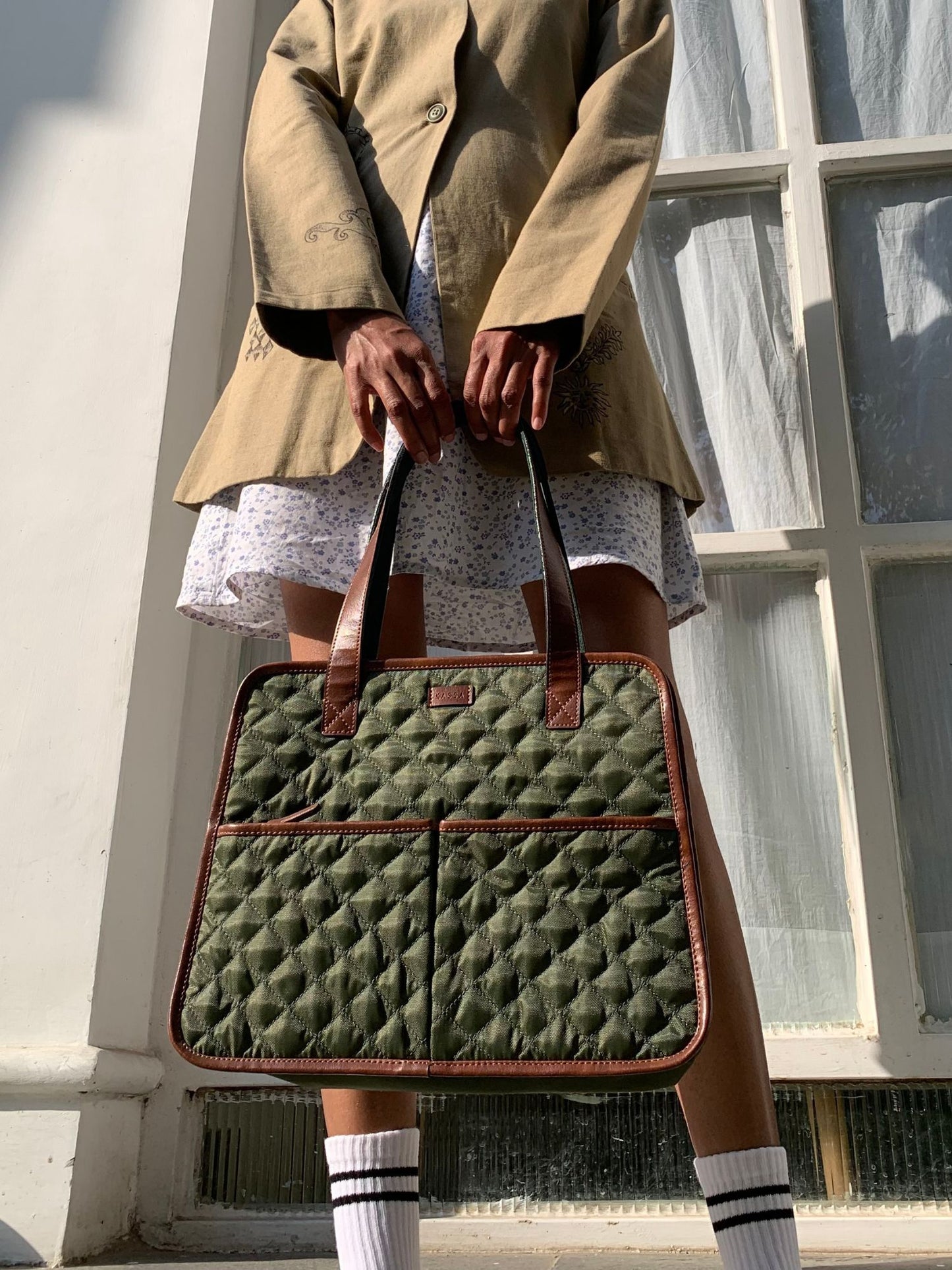 FOREST CRISS CROSS TOTE BAG 3