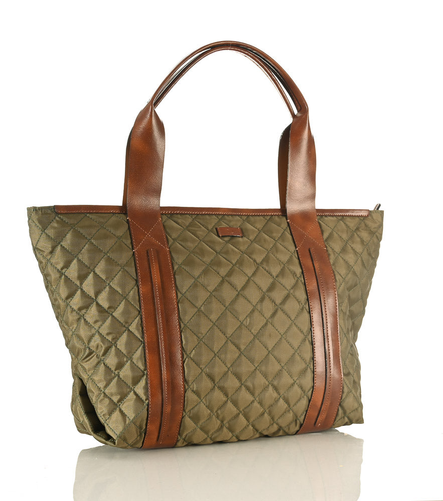 FOREST CRISS CROSS TOTE BAG 1