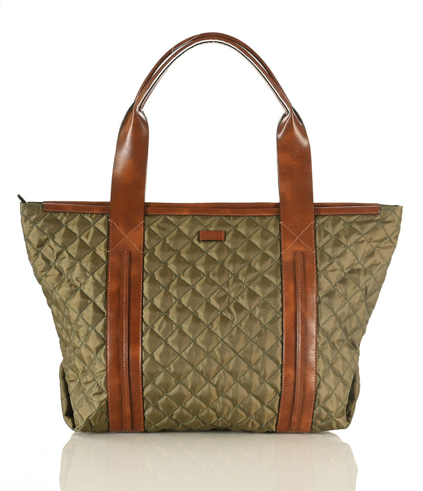 FOREST CRISS CROSS TOTE BAG 1