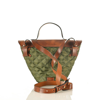 FOREST CRISS CROSS BUCKET TOTE